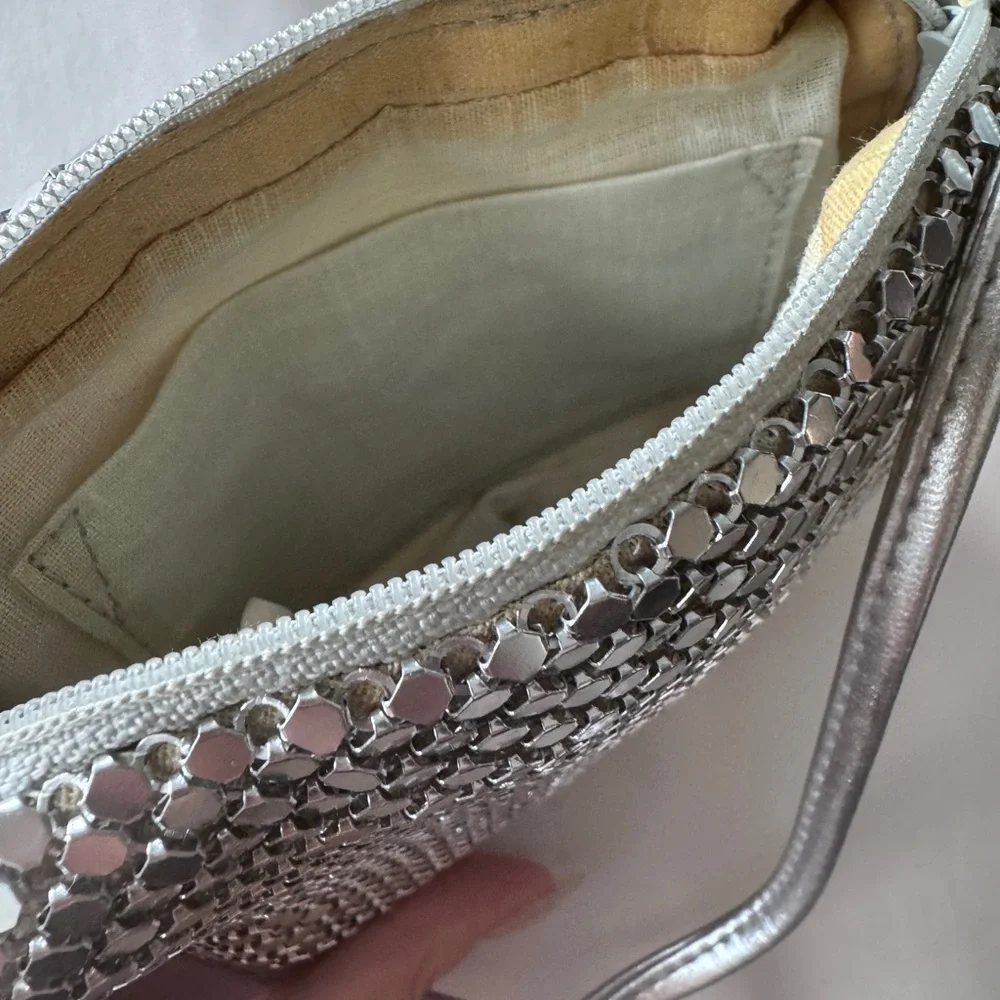 Vintage Aluminum Silver Mesh Clutch - Picture 5 of 7